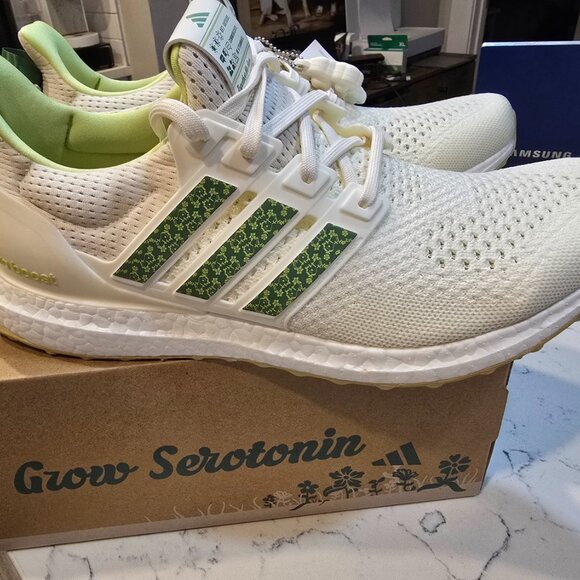 Adidas The Hidden Opponent x UltraBoost 1.0 JS1646 Men's Sz 9.5 White Green NEW - Picture 5 of 14